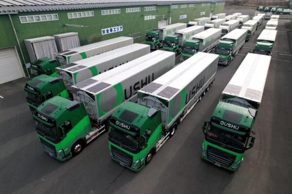 ［物流ニッポン］奥洲物産運輸、車両にソーラーパネル搭載　販売請け負い CO₂排出量可視化